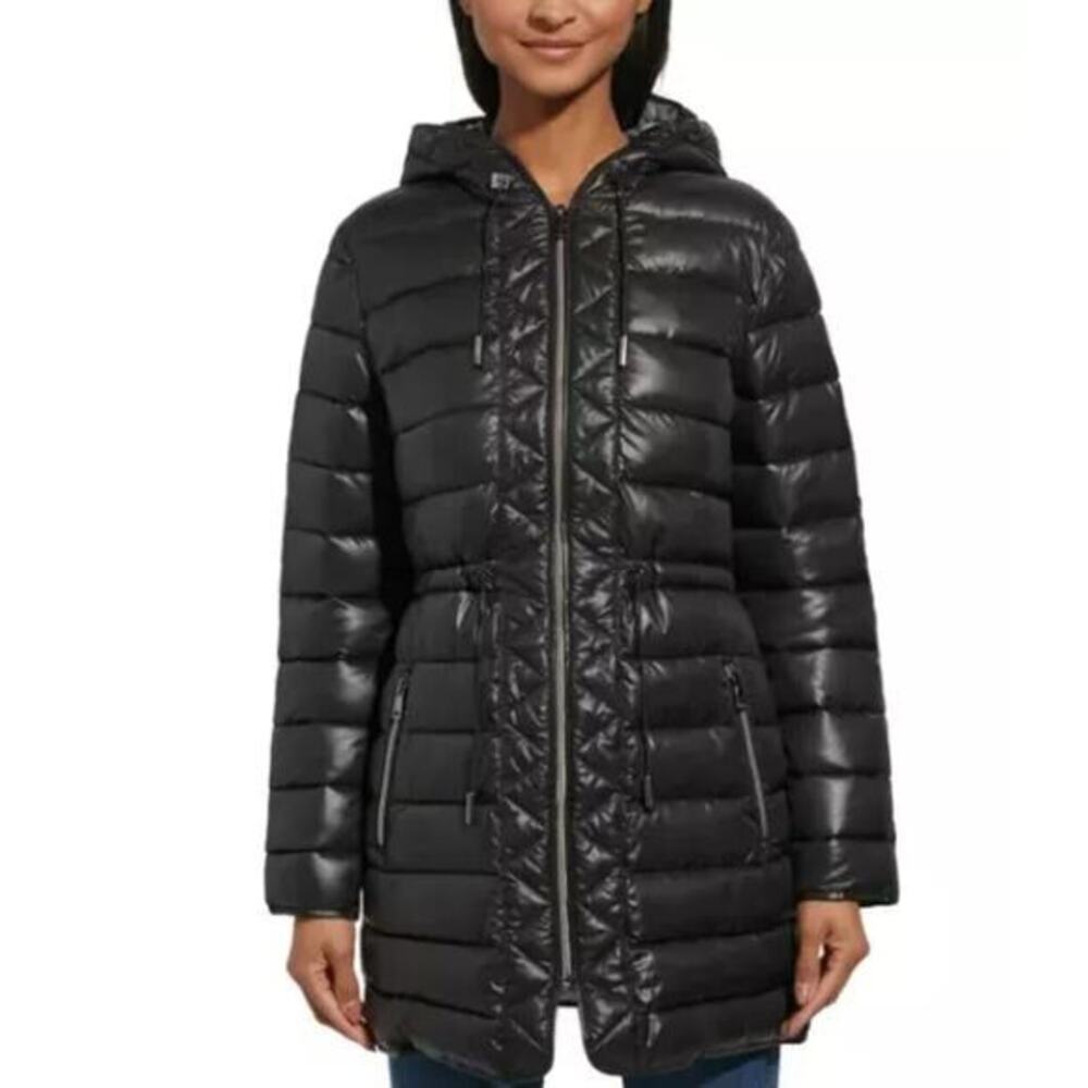 Kenneth Cole Ladies' Quilted Anorak Jacket‎ Color Black / Size Small / New